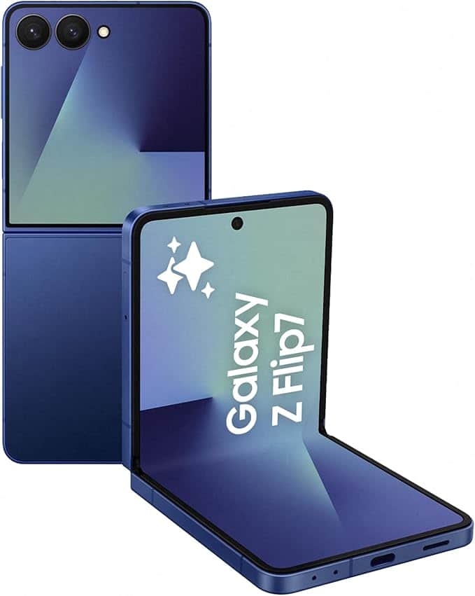 Samsung Galaxy Z Flip7 en color azul