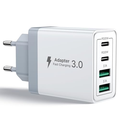 Cargador USB C 40W 4-Puertos Aioneus