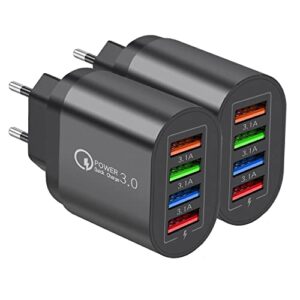 Pack 2 Cargador USB Móvil Carga Rápida