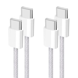 Cable USB C a USB C YISH Carga Rápida 60W – Pack de 2 Nylon Trenzado