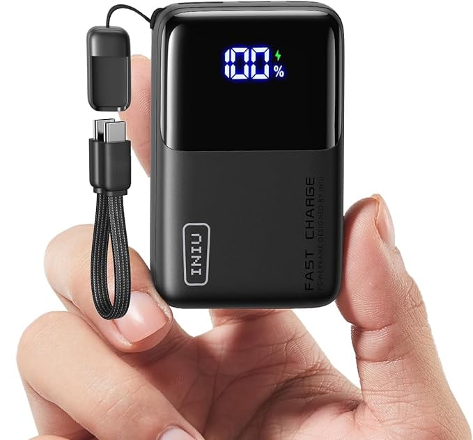 INIU Pocket Rocket P50 Power Bank con cable USB-C