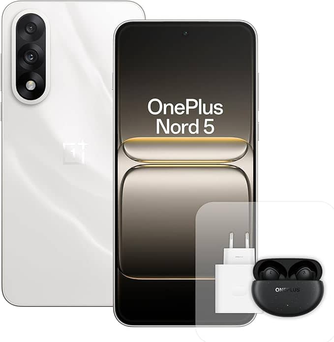 OnePlus Nord 5 en color blanco