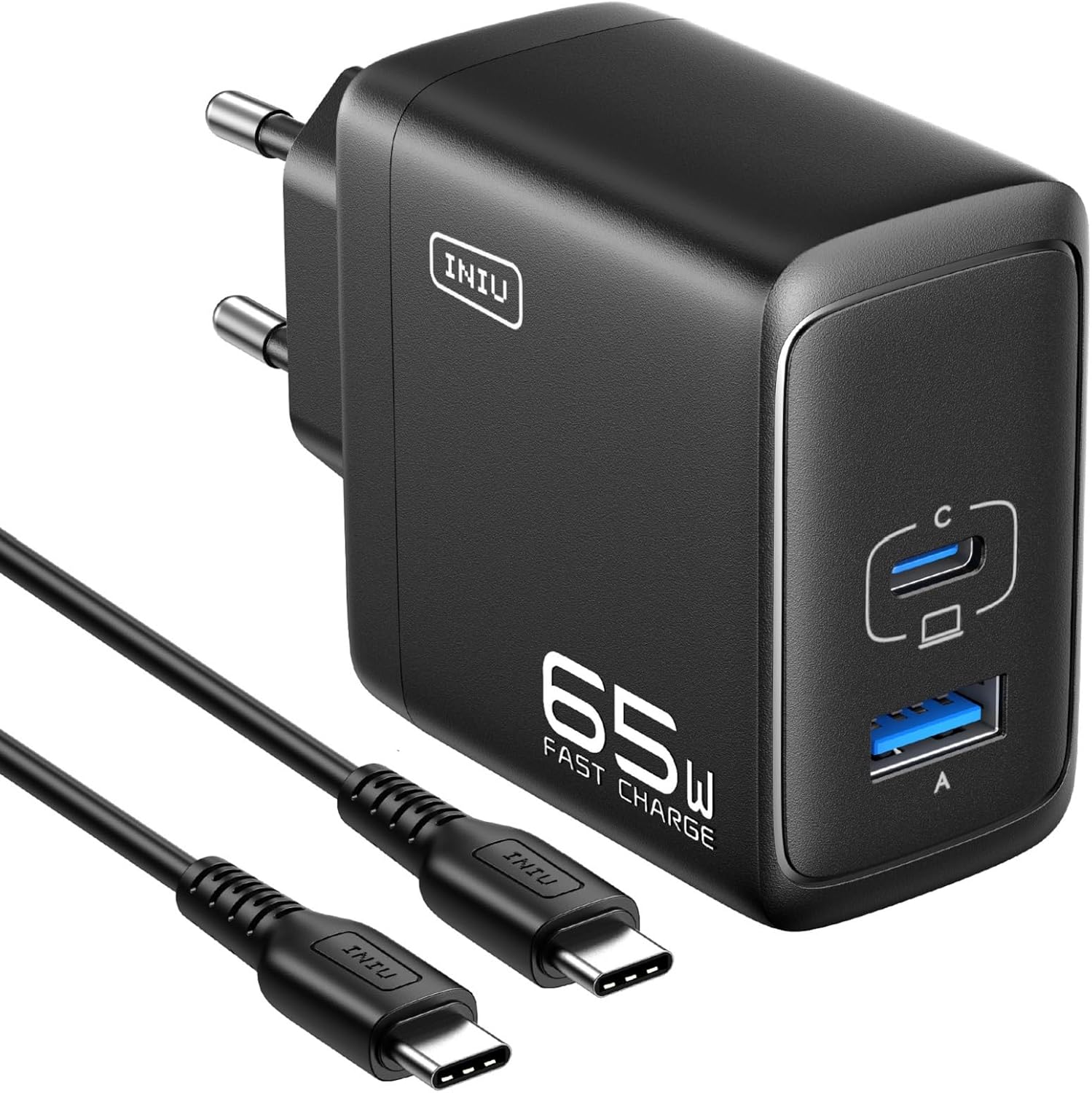 INIU 65W GaN USB-C + USB-A