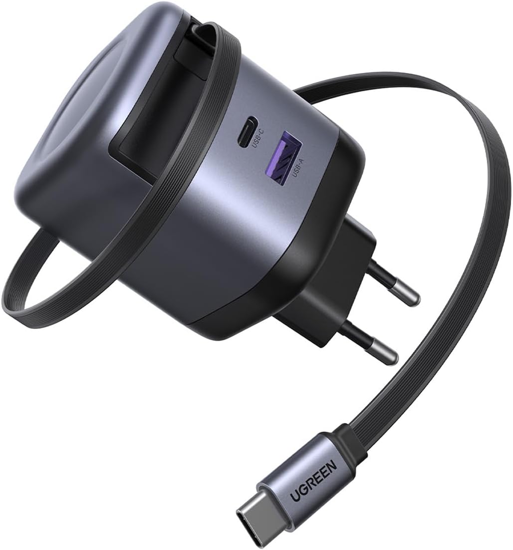 UGREEN Nexode 45W 3 en 1 con cable retráctil