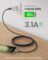Cable USB A a USB C INIU 3.1A Carga Rápida QC 3.0 Nylon Trenzado de 2 Metros