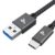 Cable USB C a USB A RAMPOW Carga Rápida Nylon Trenzado, 1M, Alta Velocidad