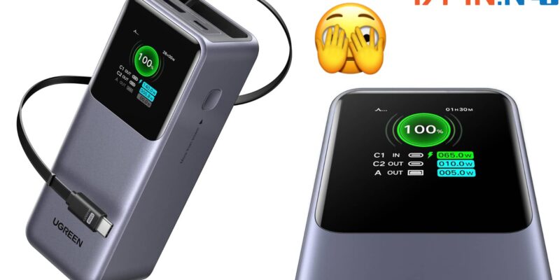 Probamos el UGREEN Nexode 20000mAh ¿vale la pena su cable retráctil?