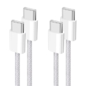 Cable USB C a USB C YISH Carga Rápida 60W – Pack de 2 Nylon Trenzado