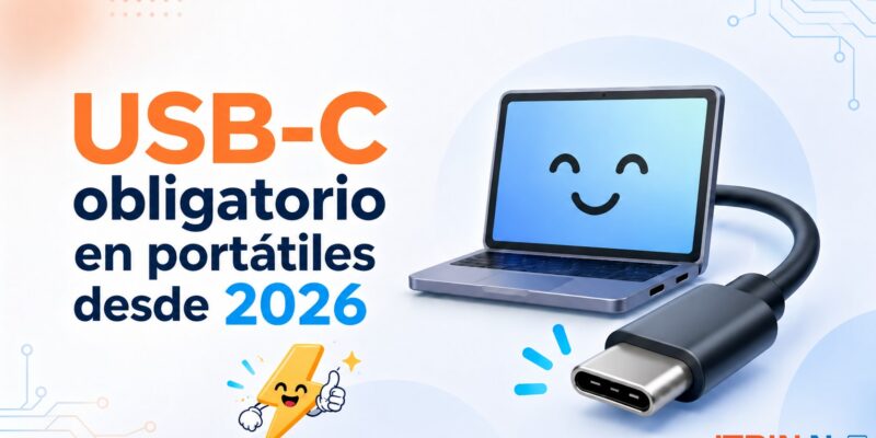 USB-C obligatorio en portátiles desde 2026