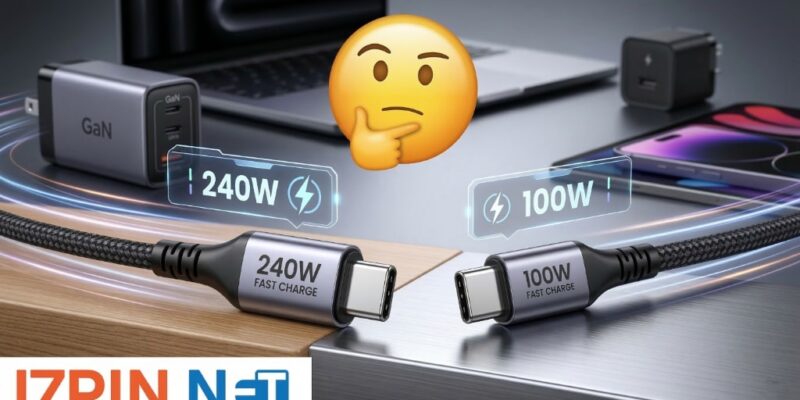 Merece la pena un cable USB-C 240W o con uno de 100W te sobra